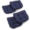 19-inch U-Shaped Spun Polyester Outdoor Tufted Dining Chair Cushions (Set of 4) - Azul
